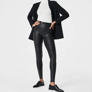 Spanx Faux Leather Leggings, size M